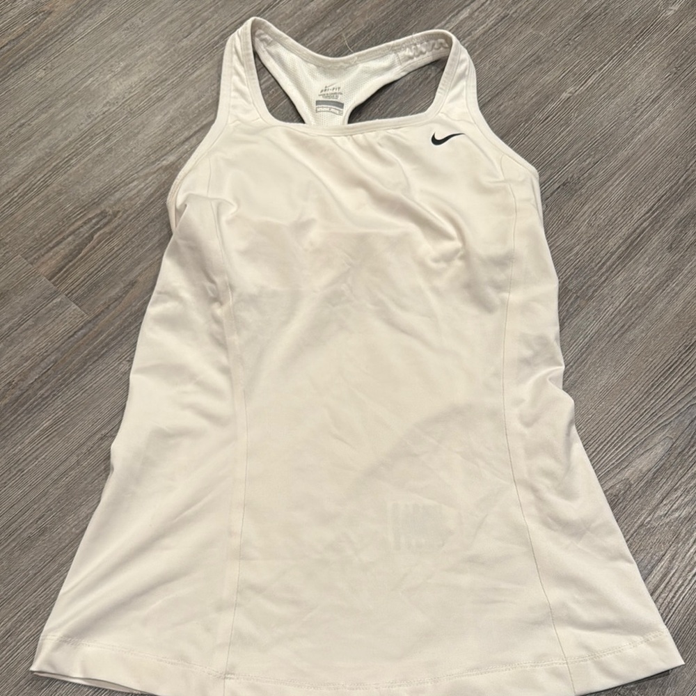 Nike White Athletic Tank Top